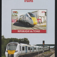 Chad 2016 Modern Trains #2 perf s/sheet containing 1 value unmounted mint. Note this item is privately produced and is offered purely on its thematic appeal. .