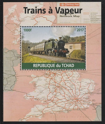 Chad 2017 Steam Trains perf s/sheet containing 1 value unmounted mint. Note this item is privately produced and is offered purely on its thematic appeal. .