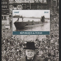 Chad 2016 Submarines of WW2 & Churchill #1 perf s/sheet containing 1 value unmounted mint. Note this item is privately produced and is offered purely on its thematic appeal. .