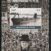 Chad 2016 Submarines of WW2 & Churchill #1 imperf s/sheet containing 1 value unmounted mint. Note this item is privately produced and is offered purely on its thematic appeal. .