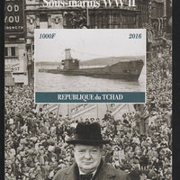 Chad 2016 Submarines of WW2 & Churchill #2 imperf s/sheet containing 1 value unmounted mint. Note this item is privately produced and is offered purely on its thematic appeal. .