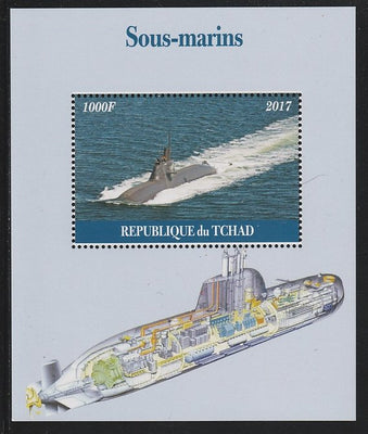 Chad 2017 Submarines perf s/sheet containing 1 value unmounted mint. Note this item is privately produced and is offered purely on its thematic appeal. .