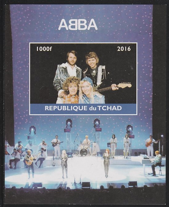 Chad 2016 Abba imperf s/sheet containing 1 value unmounted mint. Note this item is privately produced and is offered purely on its thematic appeal. .