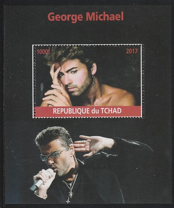 Chad 2017 George Michael perf s/sheet containing 1 value unmounted mint. Note this item is privately produced and is offered purely on its thematic appeal. .