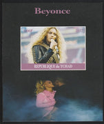 Chad 2017 Beyonce imperf s/sheet containing 1 value unmounted mint. Note this item is privately produced and is offered purely on its thematic appeal. .