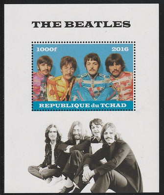 Chad 2016 The Beatles perf s/sheet containing 1 value unmounted mint. Note this item is privately produced and is offered purely on its thematic appeal. .