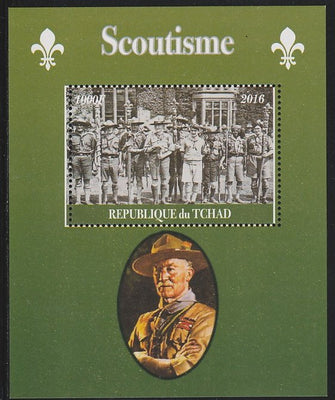 Chad 2016 Scouting perf s/sheet containing 1 value unmounted mint. Note this item is privately produced and is offered purely on its thematic appeal. .