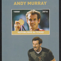 Chad 2016 Andy Murray imperf s/sheet containing 1 value unmounted mint. Note this item is privately produced and is offered purely on its thematic appeal. .