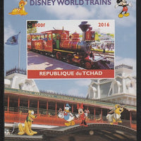 Chad 2016 Disneyworld Trains #1 imperf s/sheet containing 1 value unmounted mint. Note this item is privately produced and is offered purely on its thematic appeal. .