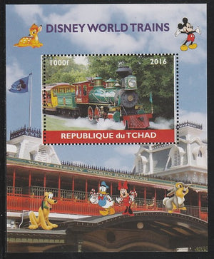 Chad 2016 Disneyworld Trains #2 perf s/sheet containing 1 value unmounted mint. Note this item is privately produced and is offered purely on its thematic appeal. .