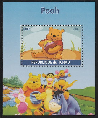 Chad 2016 Pooh Bear perf s/sheet containing 1 value unmounted mint. Note this item is privately produced and is offered purely on its thematic appeal. .