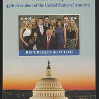 Chad 2016 Donald Trump imperf s/sheet containing 1 value unmounted mint. Note this item is privately produced and is offered purely on its thematic appeal. .