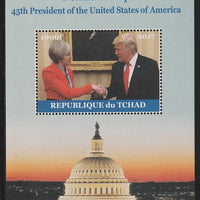 Chad 2017 Donald Trump #1 perf s/sheet containing 1 value unmounted mint. Note this item is privately produced and is offered purely on its thematic appeal. .