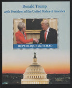 Chad 2017 Donald Trump #1 perf s/sheet containing 1 value unmounted mint. Note this item is privately produced and is offered purely on its thematic appeal. .