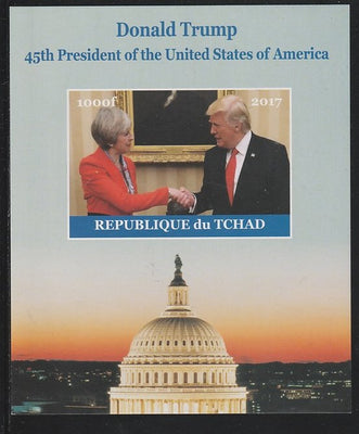 Chad 2017 Donald Trump #1 imperf s/sheet containing 1 value unmounted mint. Note this item is privately produced and is offered purely on its thematic appeal. .
