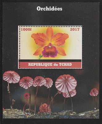 Chad 2017 Orchids perf s/sheet containing 1 value unmounted mint. Note this item is privately produced and is offered purely on its thematic appeal. .
