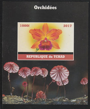 Chad 2017 Orchids imperf s/sheet containing 1 value unmounted mint. Note this item is privately produced and is offered purely on its thematic appeal. .