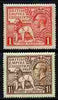 Great Britain 1924 KG5 Wembley Exhibition set of 2 well centred and unmounted mint, SG 430-31