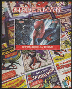 Chad 2016 Spiderman perf s/sheet containing 1 value unmounted mint. Note this item is privately produced and is offered purely on its thematic appeal. .