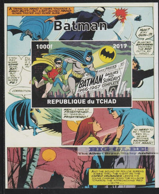 Chad 2017 Batman imperf s/sheet containing 1 value unmounted mint. Note this item is privately produced and is offered purely on its thematic appeal. .