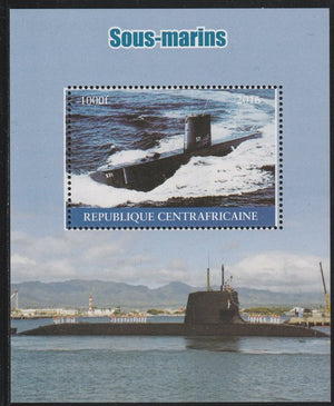 Central African Republic 2016 Submarines perf s/sheet containing 1 value unmounted mint. Note this item is privately produced and is offered purely on its thematic appeal