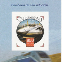 Guinea-Bissau 2015 High Speed Trains #2 imperf deluxe sheet unmounted mint. Note this item is privately produced and is offered purely on its thematic appeal
