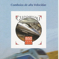 Guinea-Bissau 2015 High Speed Trains #3 imperf deluxe sheet unmounted mint. Note this item is privately produced and is offered purely on its thematic appeal