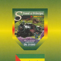 St Thomas & Prince Islands 2015 Steam Trains #2 imperf deluxe sheet unmounted mint. Note this item is privately produced and is offered purely on its thematic appeal