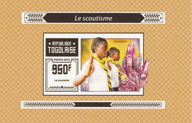 Togo 2015 Scouting #3 imperf deluxe sheet unmounted mint. Note this item is privately produced and is offered purely on its thematic appeal