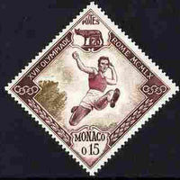 Monaco 1960 Olympic Games 15c Long Jump Diamond shaped unmounted mint SG 694