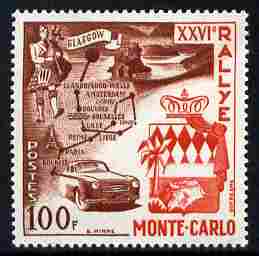 Monaco 1956 26th Monte Carlo Rally 100f unmounted mint SG 577