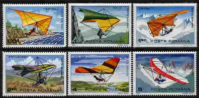 Rumania 1982 Hang Gliders perf set of 6 unmounted mint, SG 4711-16