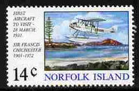 Norfolk Island 1974 First Aircraft to Land on Norfolk Island 14c unmounted mint, SG 151