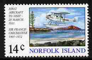 Norfolk Island 1974 First Aircraft to Land on Norfolk Island 14c unmounted mint, SG 151