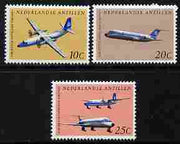 Netherlands Antilles 1968 Dutch Antillean Airlines perf set of 3 unmounted mint SG 510-12