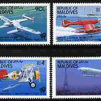 Maldive Islands 1983 Bicentenary of Manned Flight perf set of 4 unmounted mint SG 992-95