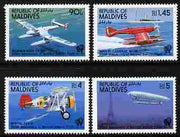 Maldive Islands 1983 Bicentenary of Manned Flight perf set of 4 unmounted mint SG 992-95