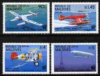 Maldive Islands 1983 Bicentenary of Manned Flight perf set of 4 unmounted mint SG 992-95
