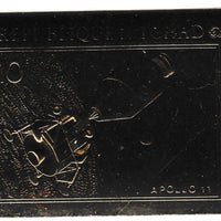 Chad Apollo 11, 12, 13 & 14 imperf design embossed in gold foil unmounted mint. Note this item is privately produced and is offered purely on its thematic appeal. .