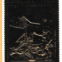 Chad Apollo 12 perf design embossed in gold foil unmounted mint. Note this item is privately produced and is offered purely on its thematic appeal. .