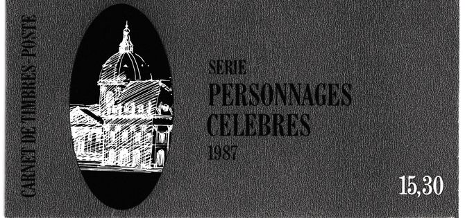 France 1987 15f30 Booklet containing pane of Celebrities complete and very fine