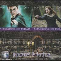 Chad 2018 Harry Potter perf sheetlet containing 2 values unmounted mint. Note this item is privately produced and is offered purely on its thematic appeal. .