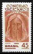 Brazil 1966 Second Vatican Council (The Sacred Face) 45cr unmounted mint SG 1140