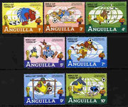 Anguilla 1982 Football World Cup short set of 7 values to 10c showing scenes from Walt Disney's Bednobs and Broomsticks unmounted mint SG 520-26