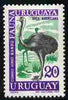 Uruguay 1970 Greater Rhea 20p unmounted mint, SG 1415