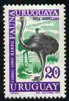 Uruguay 1970 Greater Rhea 20p unmounted mint, SG 1415