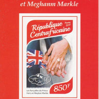 Central African Republic 2017 Prince Harry & Meghan #2 imperf deluxe sheet unmounted mint. Note this item is privately produced and is offered purely on its thematic appeal.