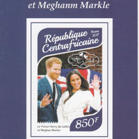 Central African Republic 2017 Prince Harry & Meghan #3 imperf deluxe sheet unmounted mint. Note this item is privately produced and is offered purely on its thematic appeal. Note this item is privately produced and is offered pure……Details Below