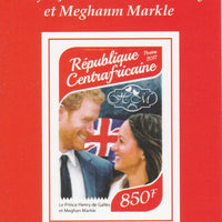 Central African Republic 2017 Prince Harry & Meghan #4 imperf deluxe sheet unmounted mint. Note this item is privately produced and is offered purely on its thematic appeal.