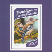 Central African Republic 2017 Birds - Kingfishers #3 imperf deluxe sheet unmounted mint. Note this item is privately produced and is offered purely on its thematic appeal.